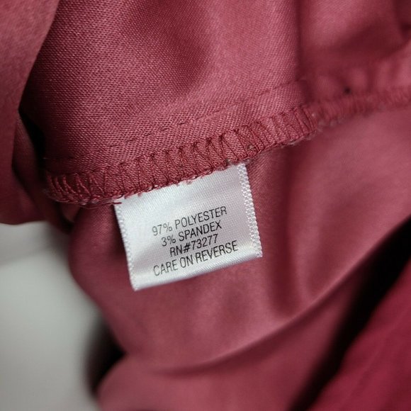 CROFT & BARROW Solid All Deep Pink Long Sleeve Button Front Shirt Womens Size 1X - Picture 6 of 7